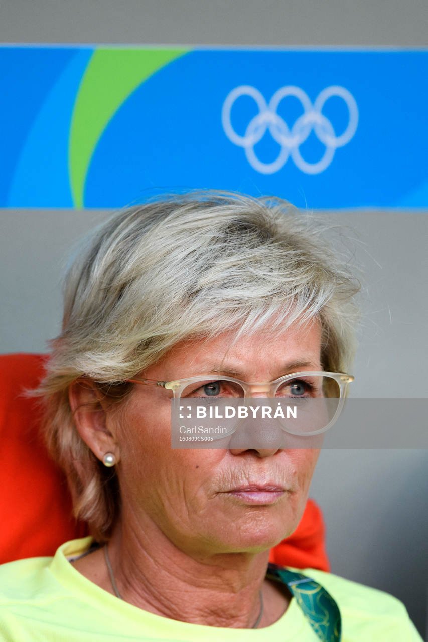 Tysklands förbundskapten Silvia Neid i fotbollsmatchen