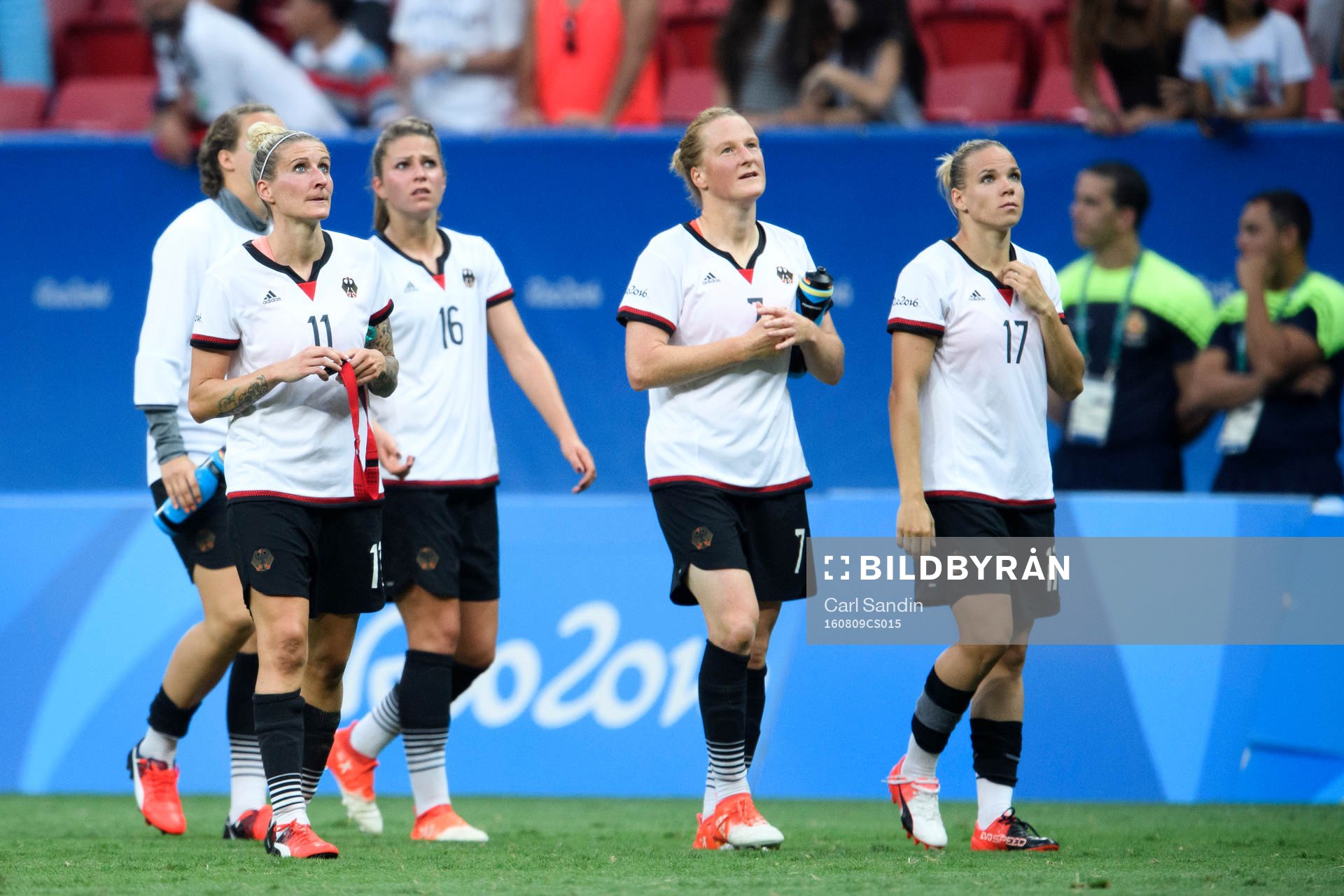 Tysklands Anja Mittag, Melanie Leupolz, Malinie Behringer