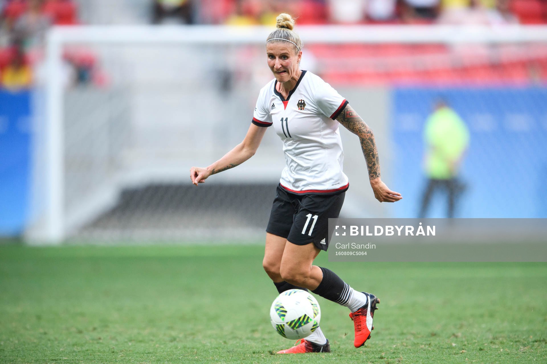 Tysklands Anja Mittag i fotbollsmatchen mellan Tyskland och