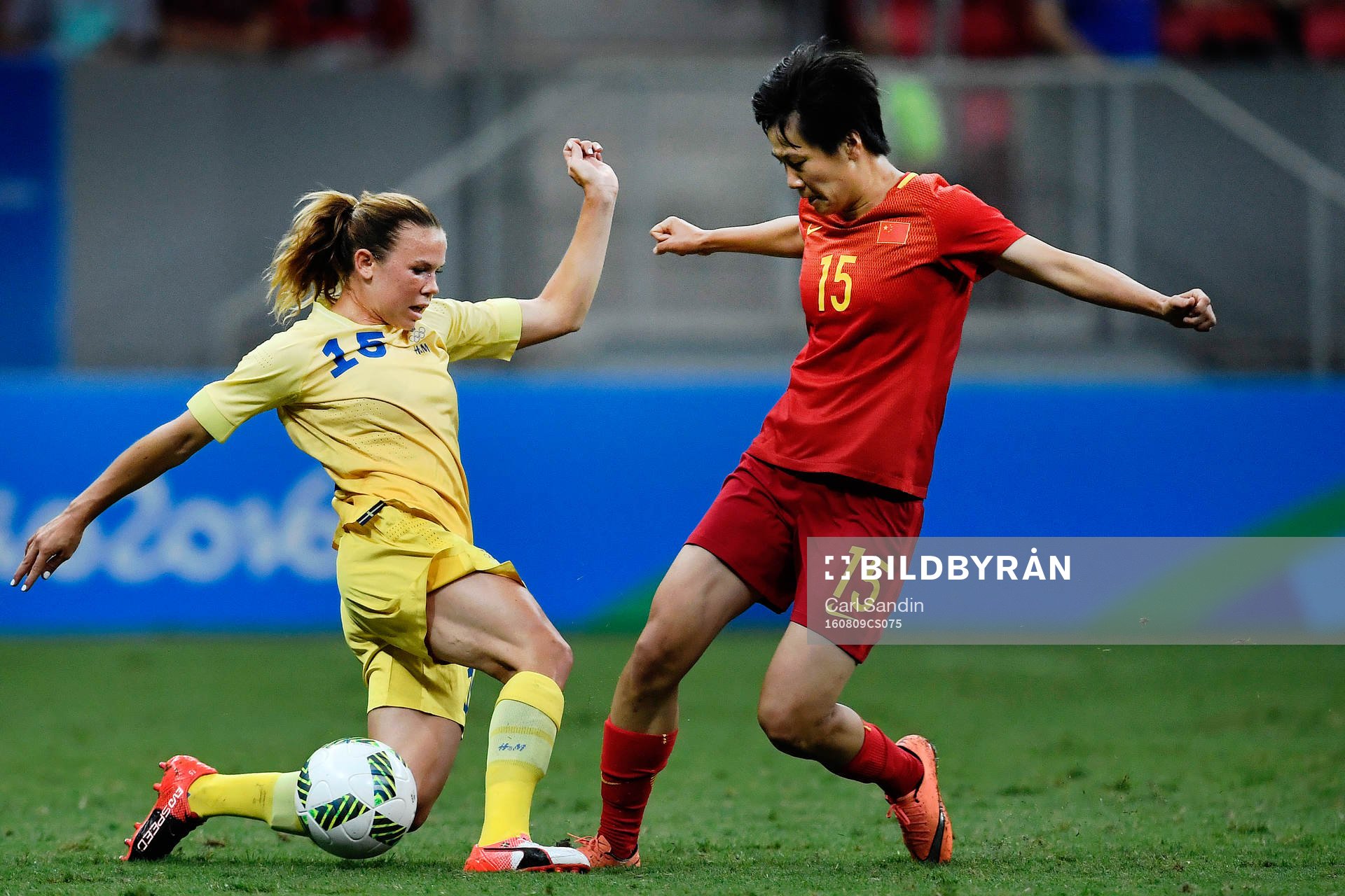 Sveriges Jessica Samuelsson och Kinas Rui Zhang i