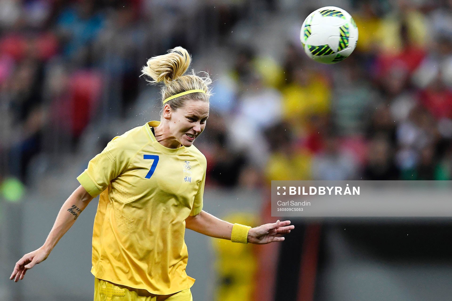 Sveriges Lisa Dahlkvist i fotbollsmatchen mellan Kina och
