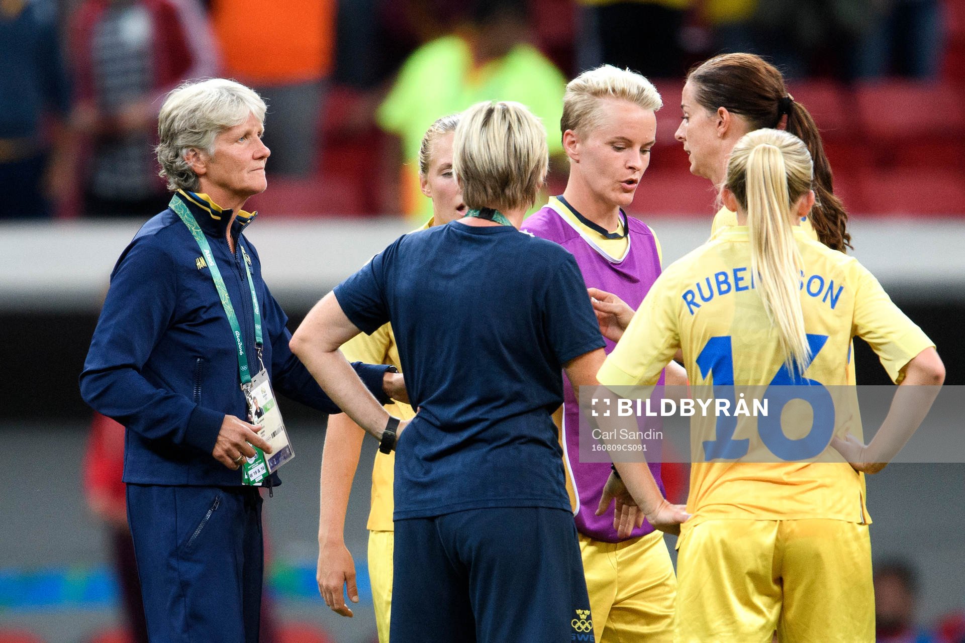 Sveriges förbundskapten Pia Sundhage, Nilla Fischer och