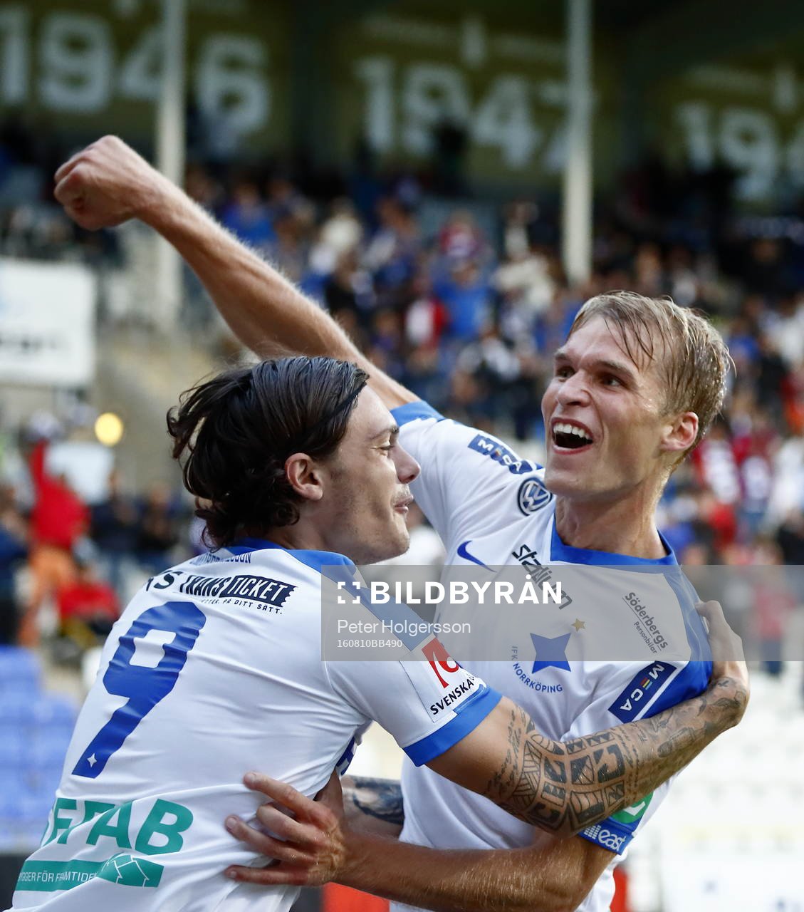 Norrköpings Sebastian Andersson (till höger) och David