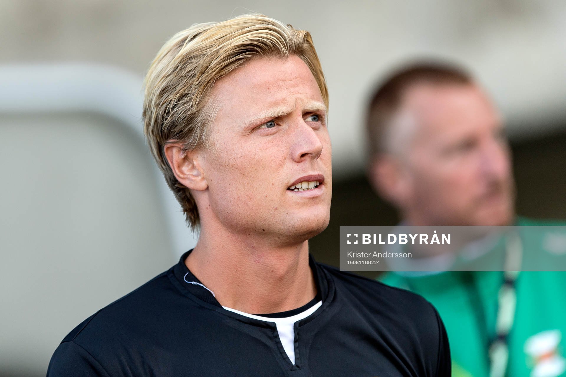Varbergs Andreas Aalbu före fotbollsmatchen i Superettan