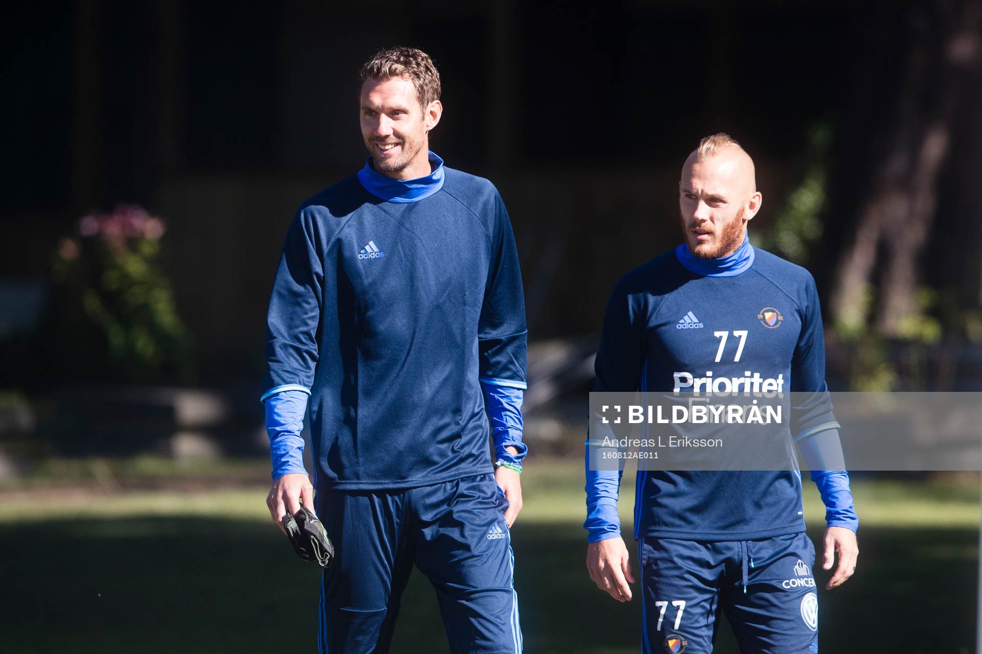 Djurgårdens målvakt Andreas Isaksson och Magnus Eriksson