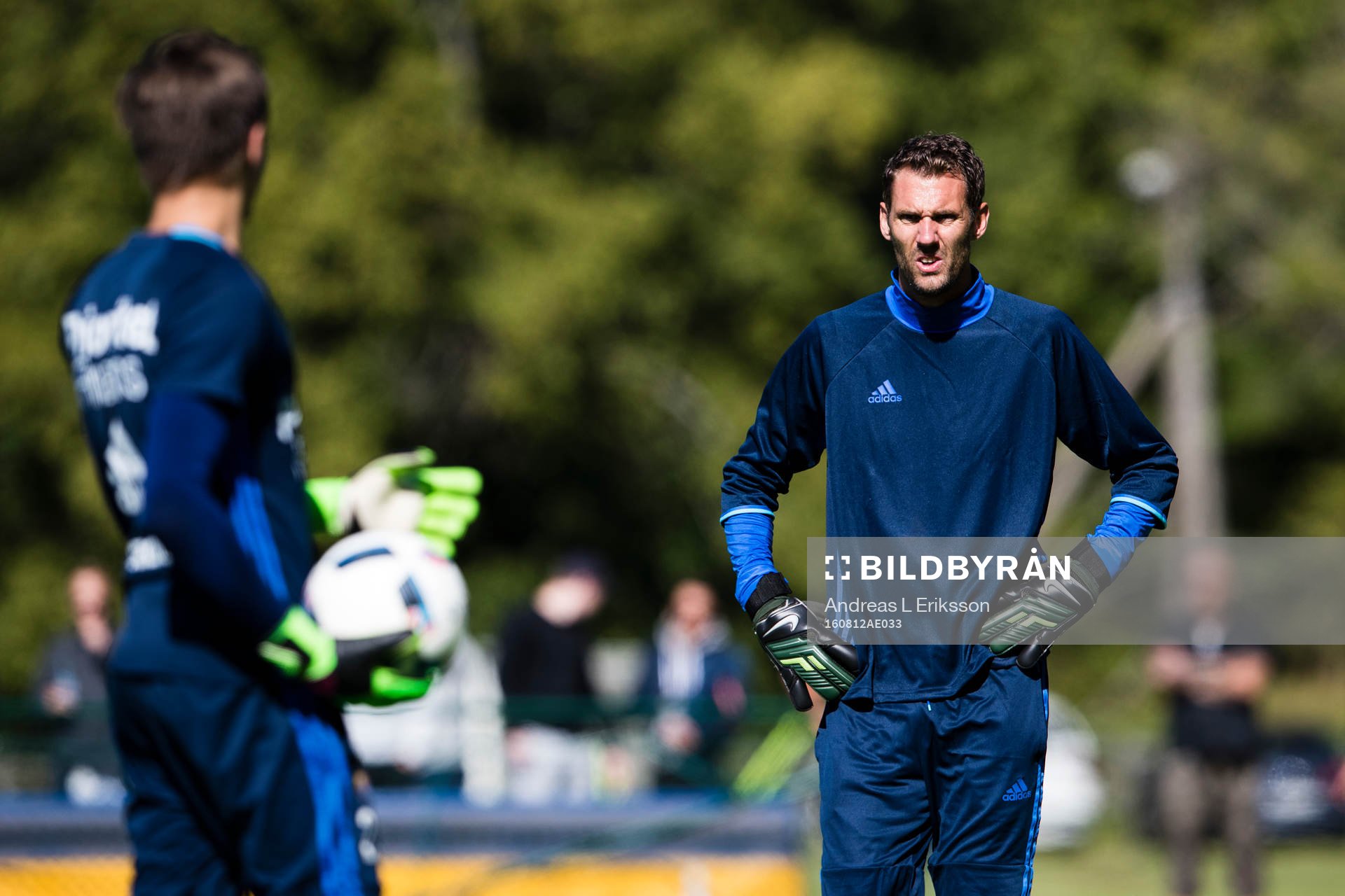 Djurgårdens målvakt målvakt Oscar Jonsson och Andreas