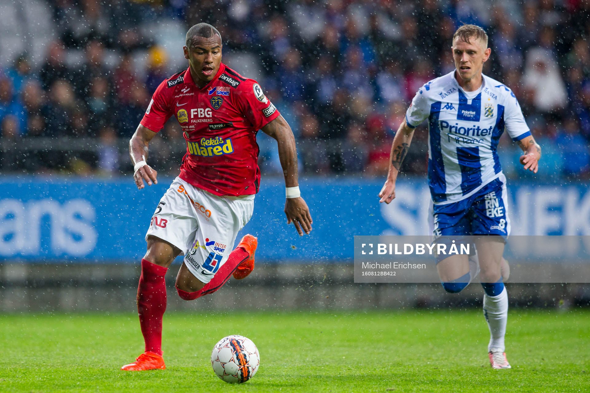 Falkenbergs Felipe Carvalho före IFK Göteborgs Sören