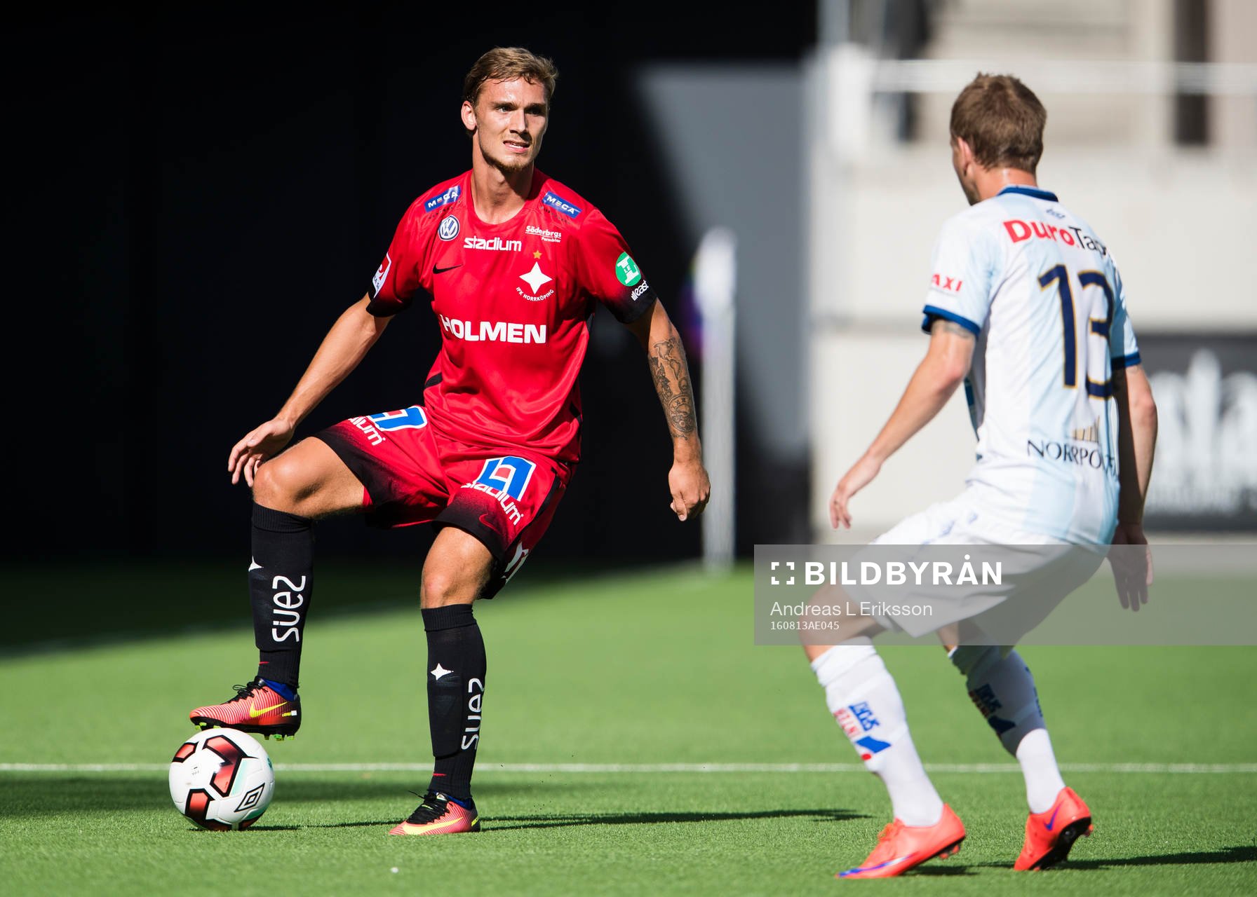Norrköpings Linus Wahlqvist och Gefles Johan Bertilsson