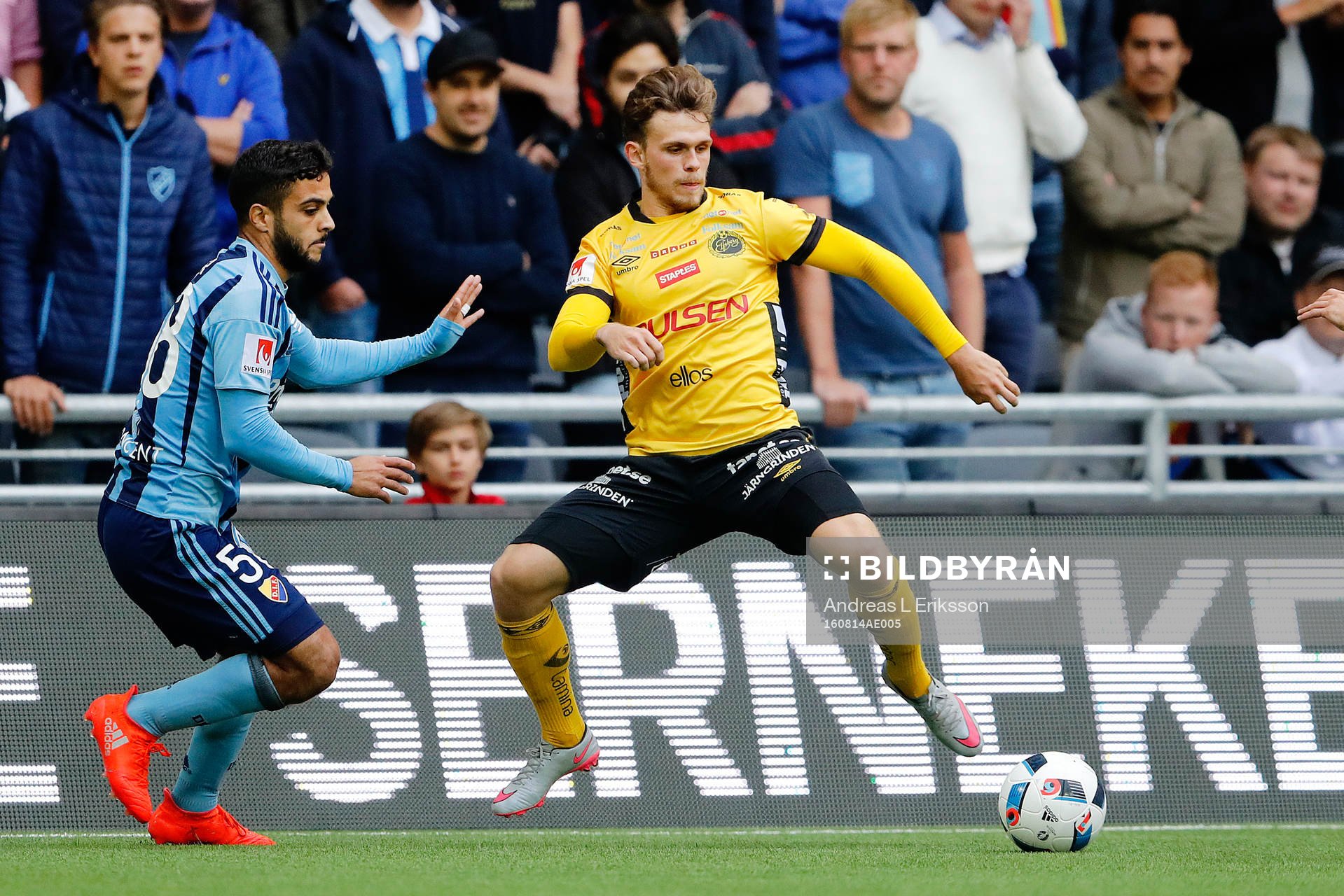 Djurgårdens Othman El Kabir och Elfsborgs Jesper Manns