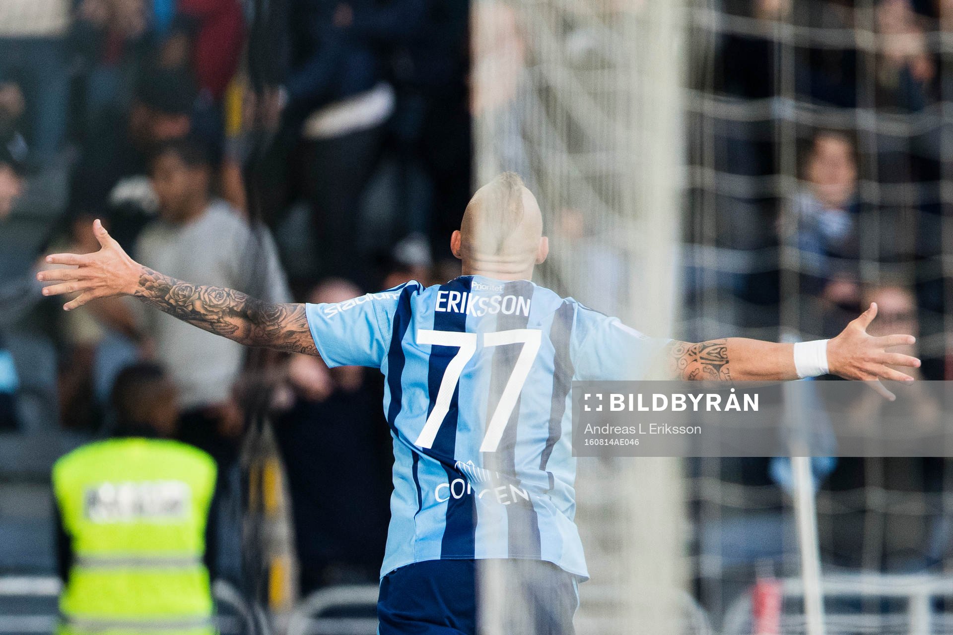 Djurgårdens Magnus Eriksson jublar