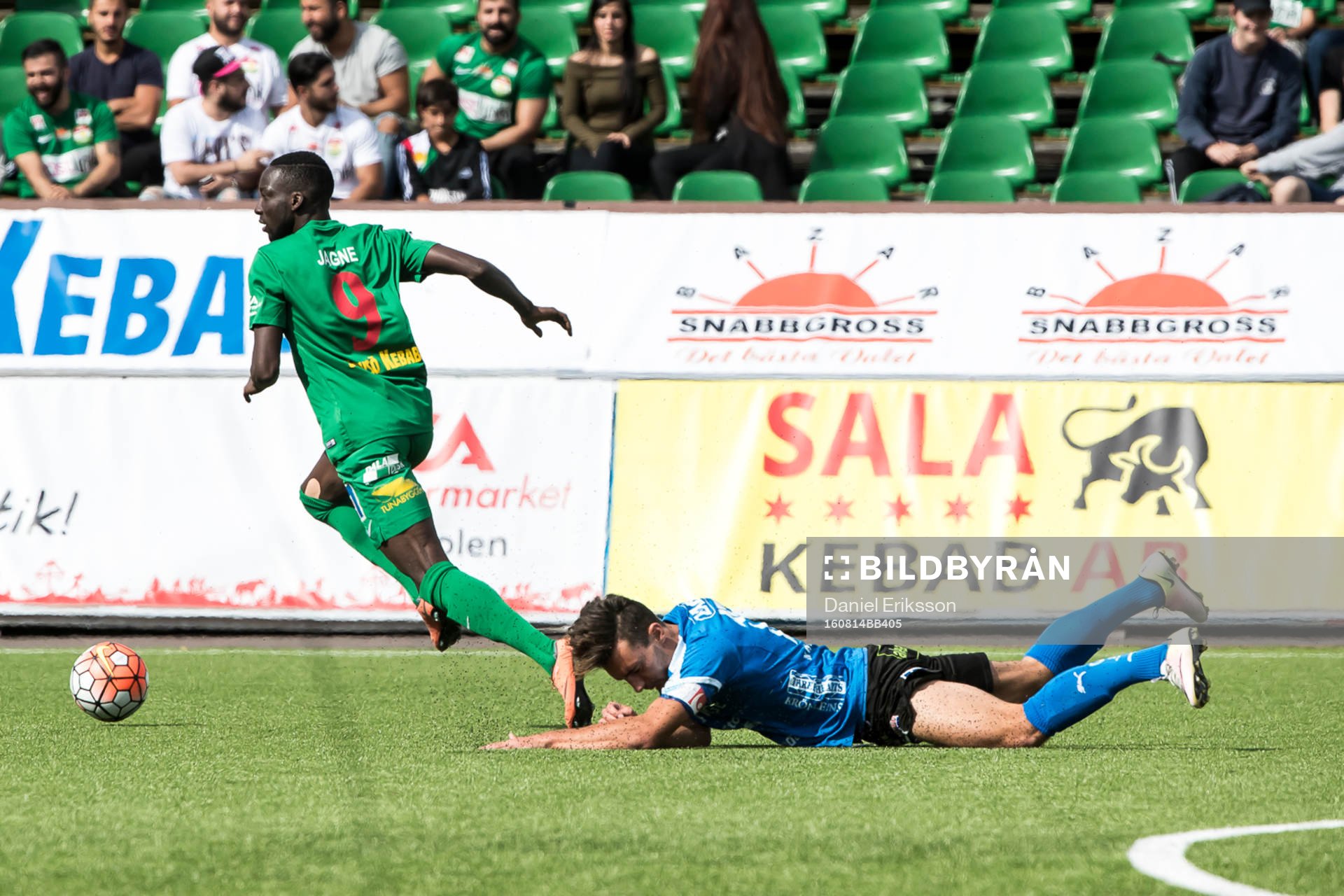 Dalkurds  Omar Jagne  i fotbollsmatchen i superettan mellan
