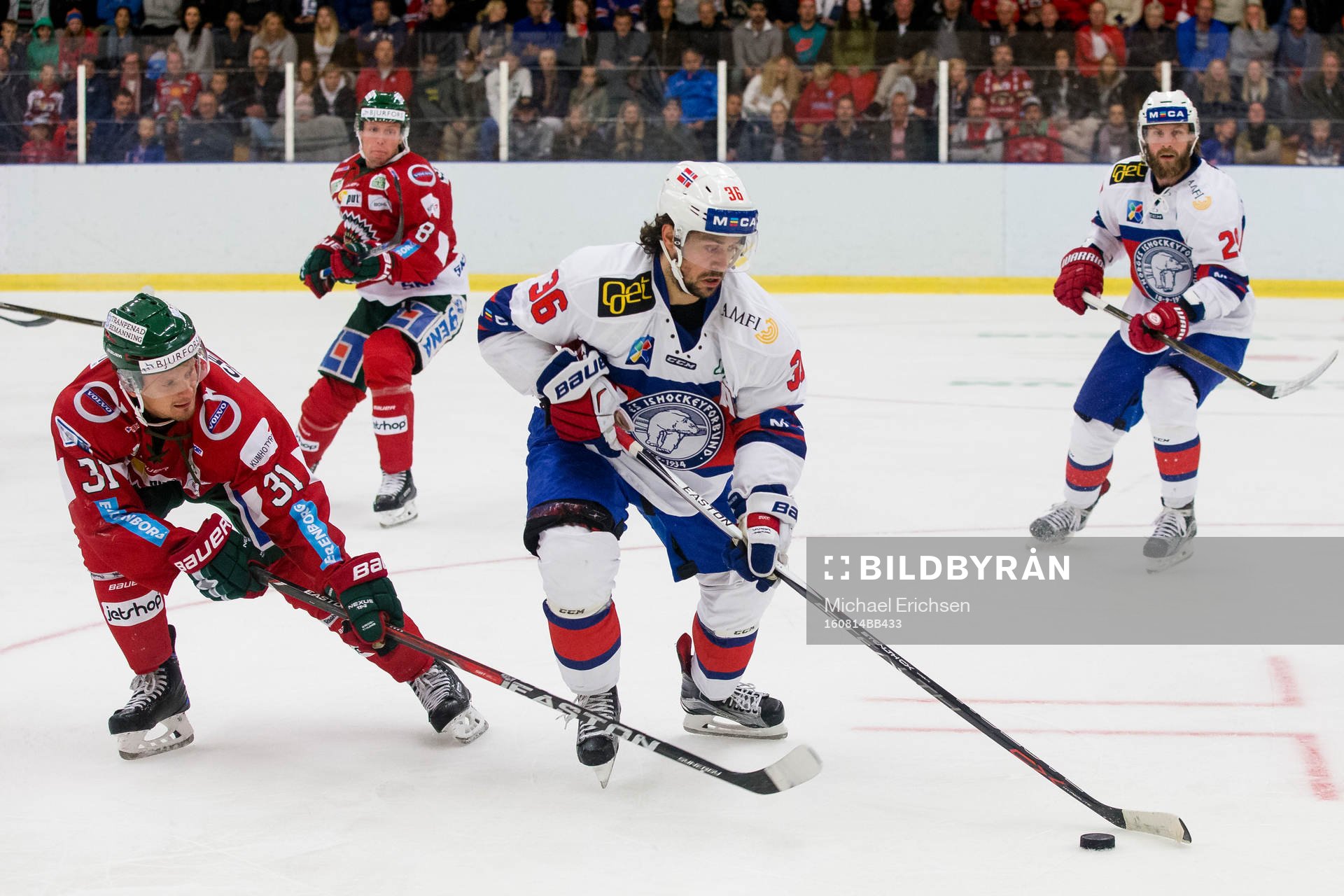 Norges Mats Zuccarello och Frölundas Nicklas Lasu