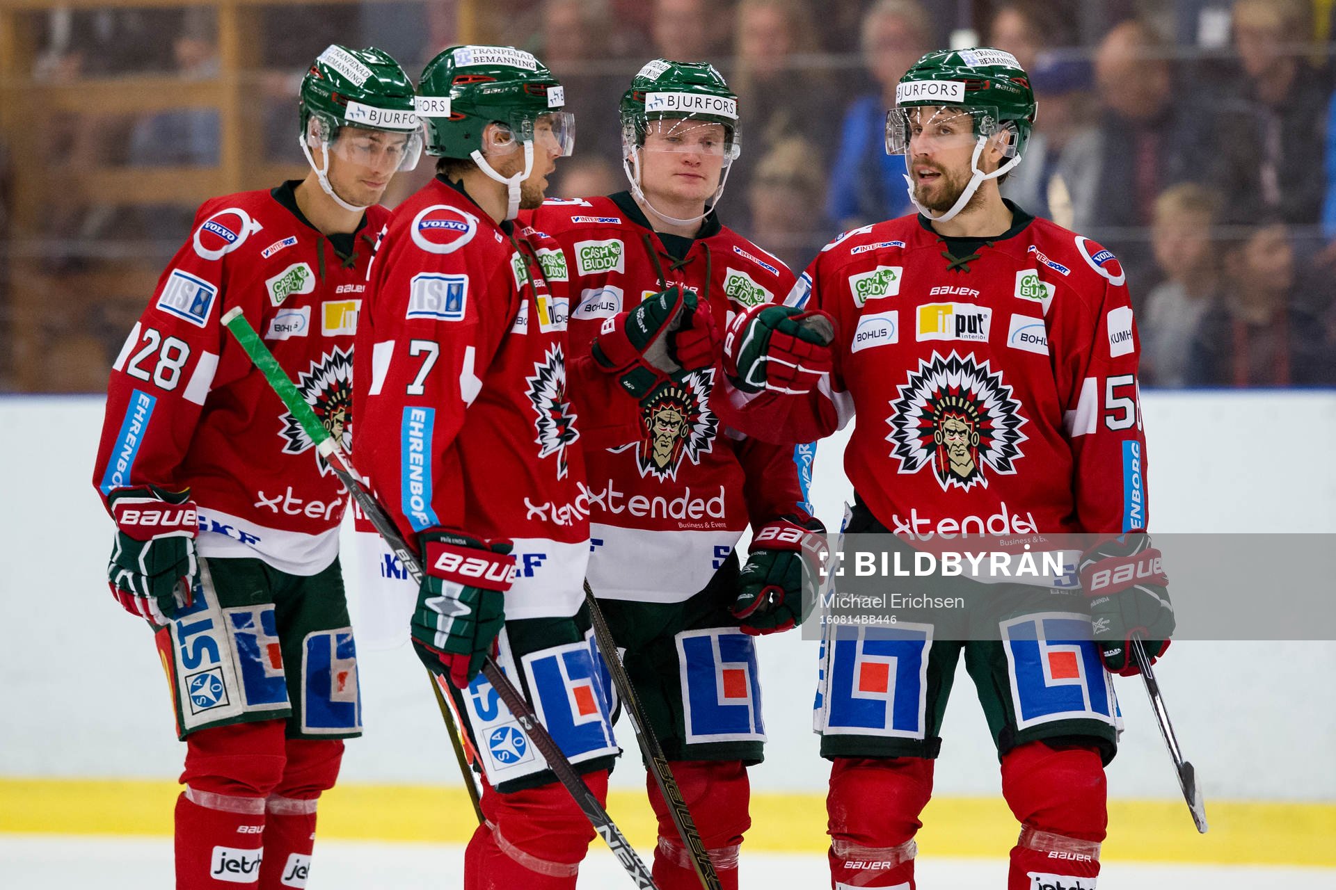 Frölundas Carl Grundström jublar ihop med Johan