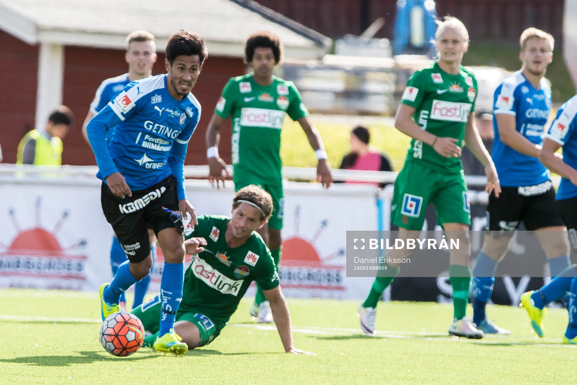 Halmstads Antonio Rojas i fotbollsmatchen i superettan mellan Dalkurd och Halmstad den 14 augusti 2016 i Borlänge.