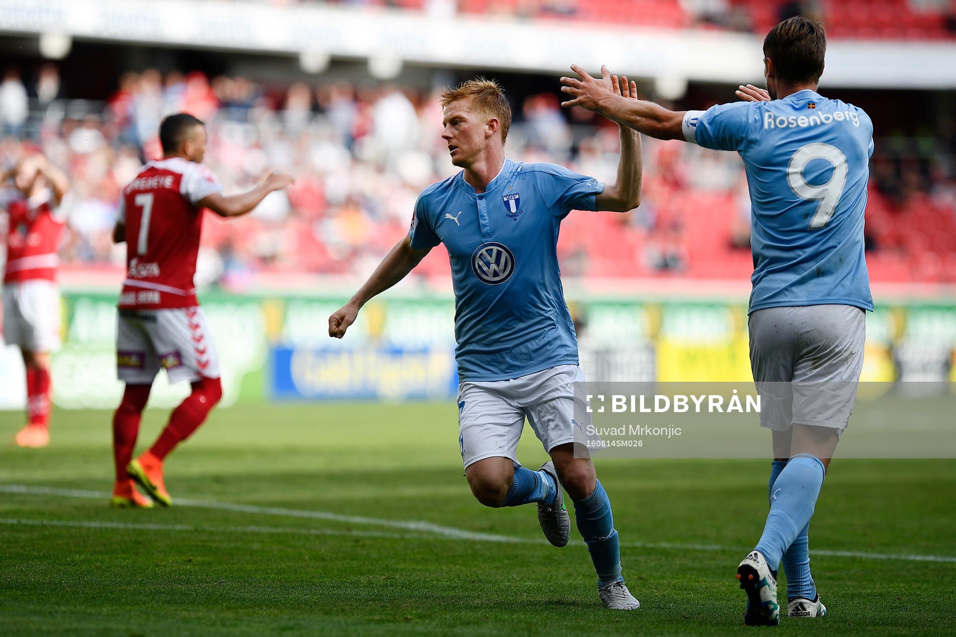 Malmö FFs Anders Christiansen och Markus Rosenberg jublar