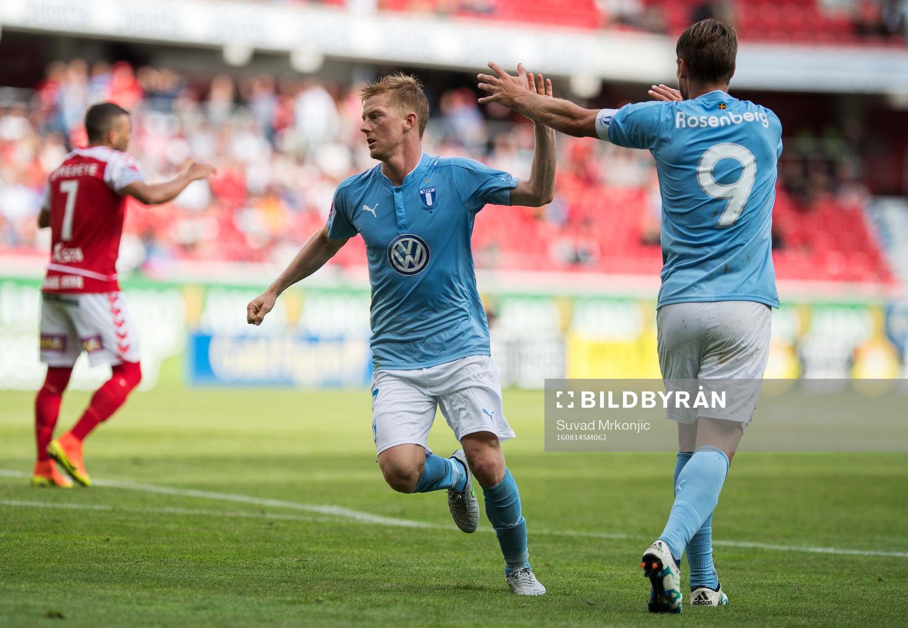 Malmö FFs Anders Christiansen och Markus Rosenberg jublar