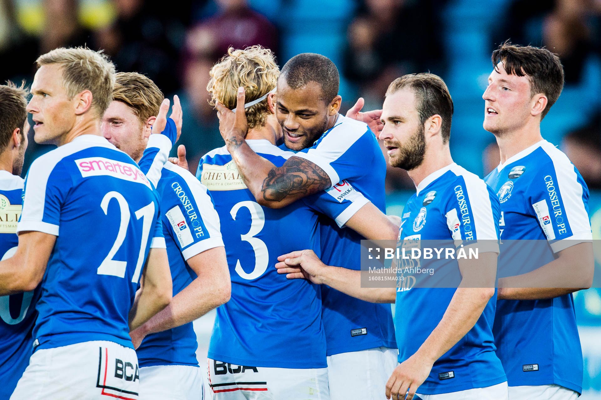 Trelleborgs Salif Camara Jönsson jublar