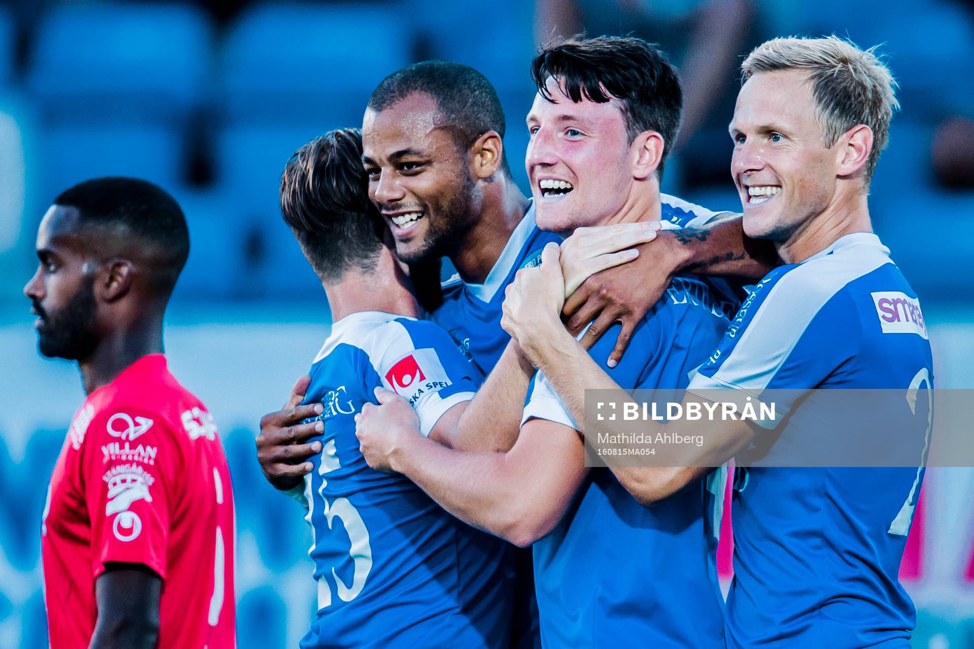 Trelleborgs spelare jublar samtidigt som Åtvidabergs