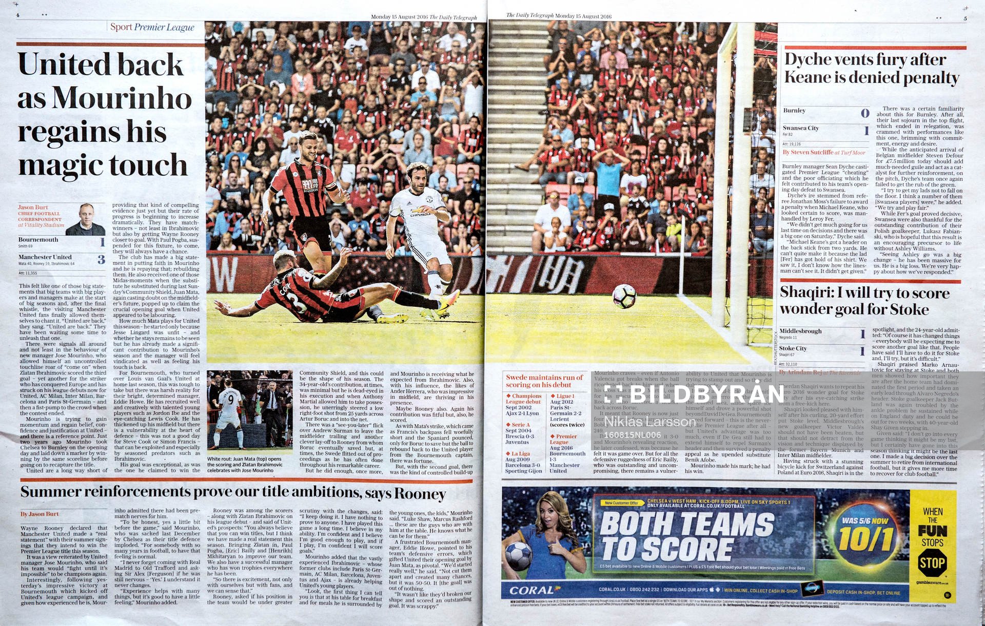 Artiklar i engelska tidningar om Zlatan Ibrahimovic dagen