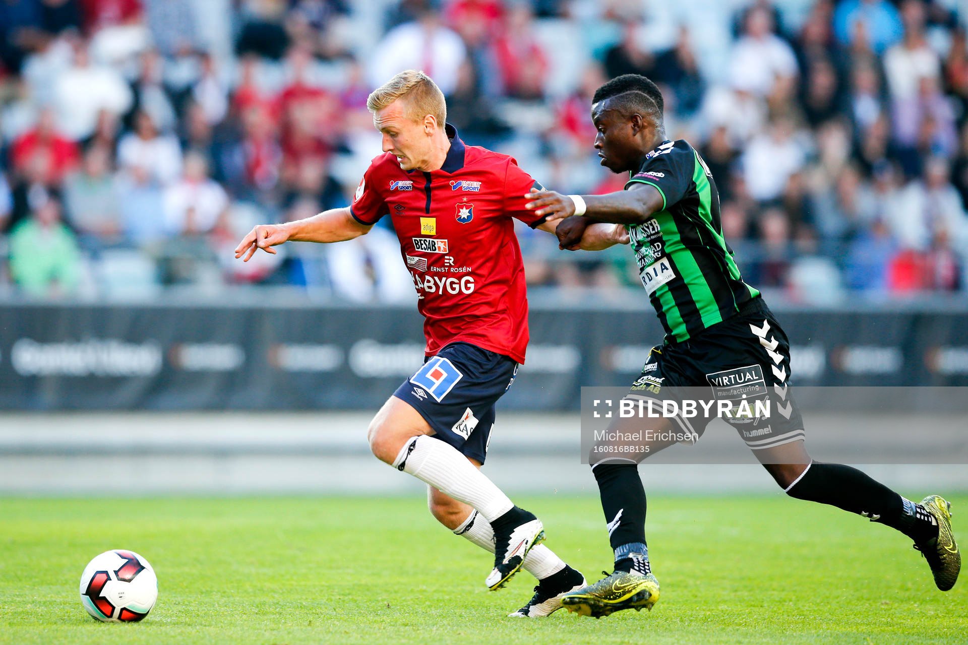 Örgrytes Sebastian Ohlsson och GAIS Kieron Cadogan