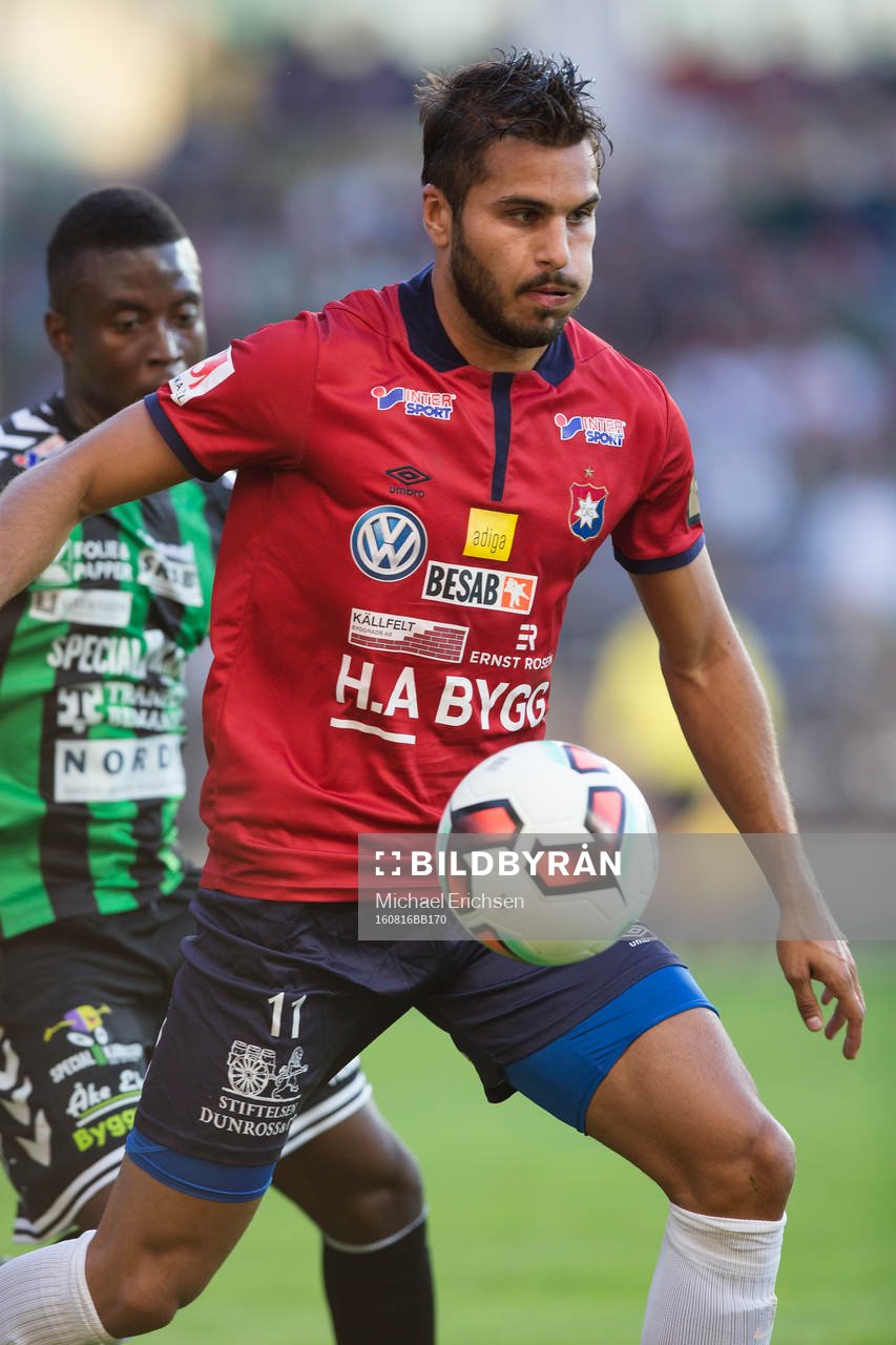 Örgrytes William Atashkadeh före GAIS Kieron Cadogan