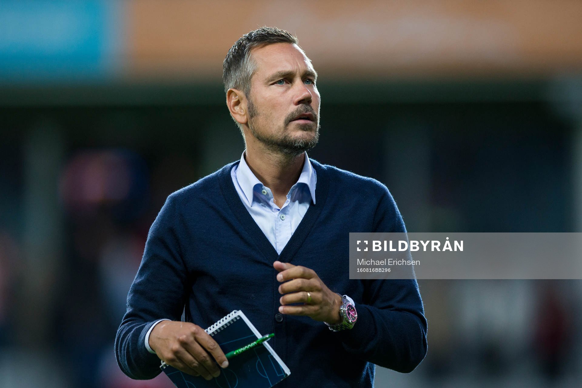 Örgrytes tränare Marcus Lantz efter fotbollsmatchen i Superettan mellan Örgryte och GAIS den 16 augusti 2016 i Göteborg.