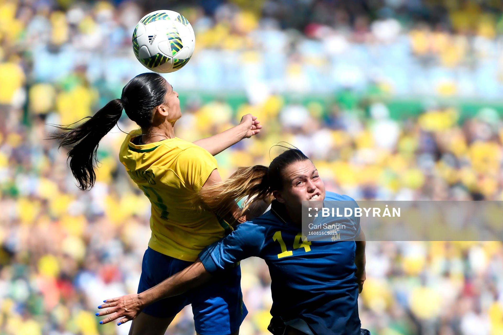 Brasiliens Andressa Alves och Sveriges Emilia Appelqvist