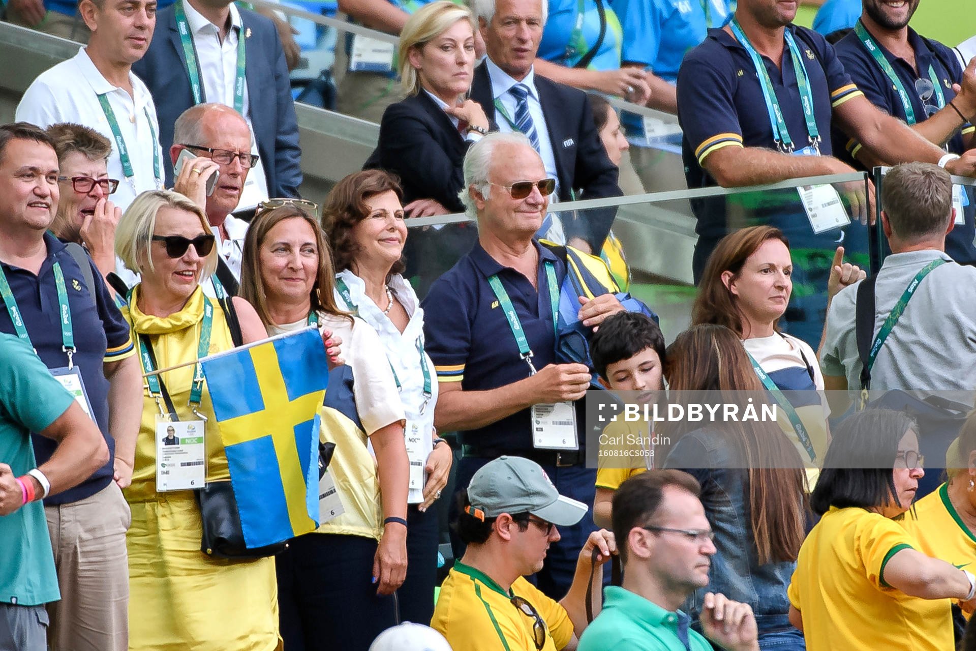 Sveriges Drottning Silvia och Kung Carl Gustaf jublar på