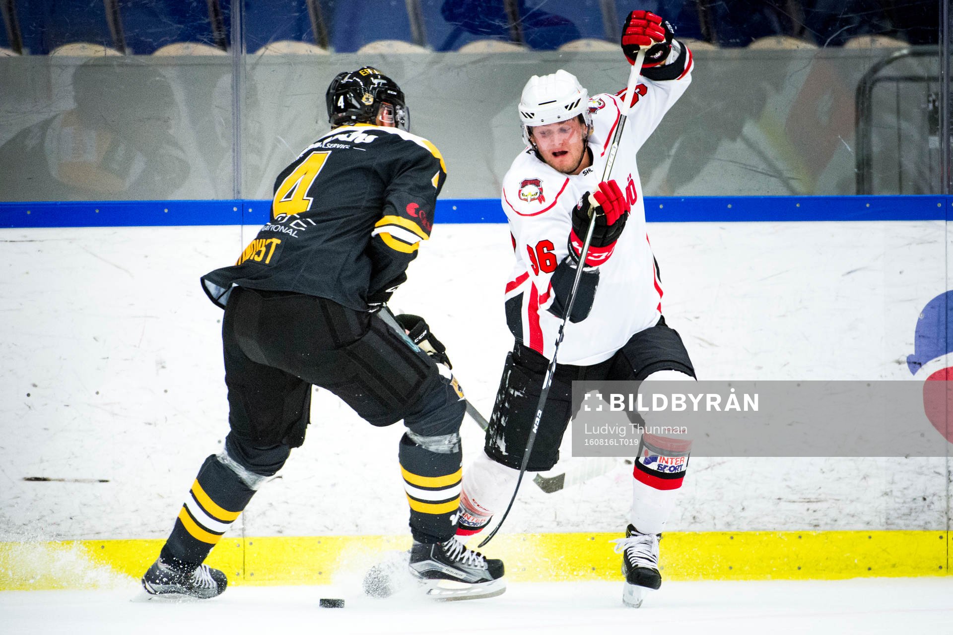 Panterns Anton Blomqvist och Malmö Redhawks Kim Rosdahl