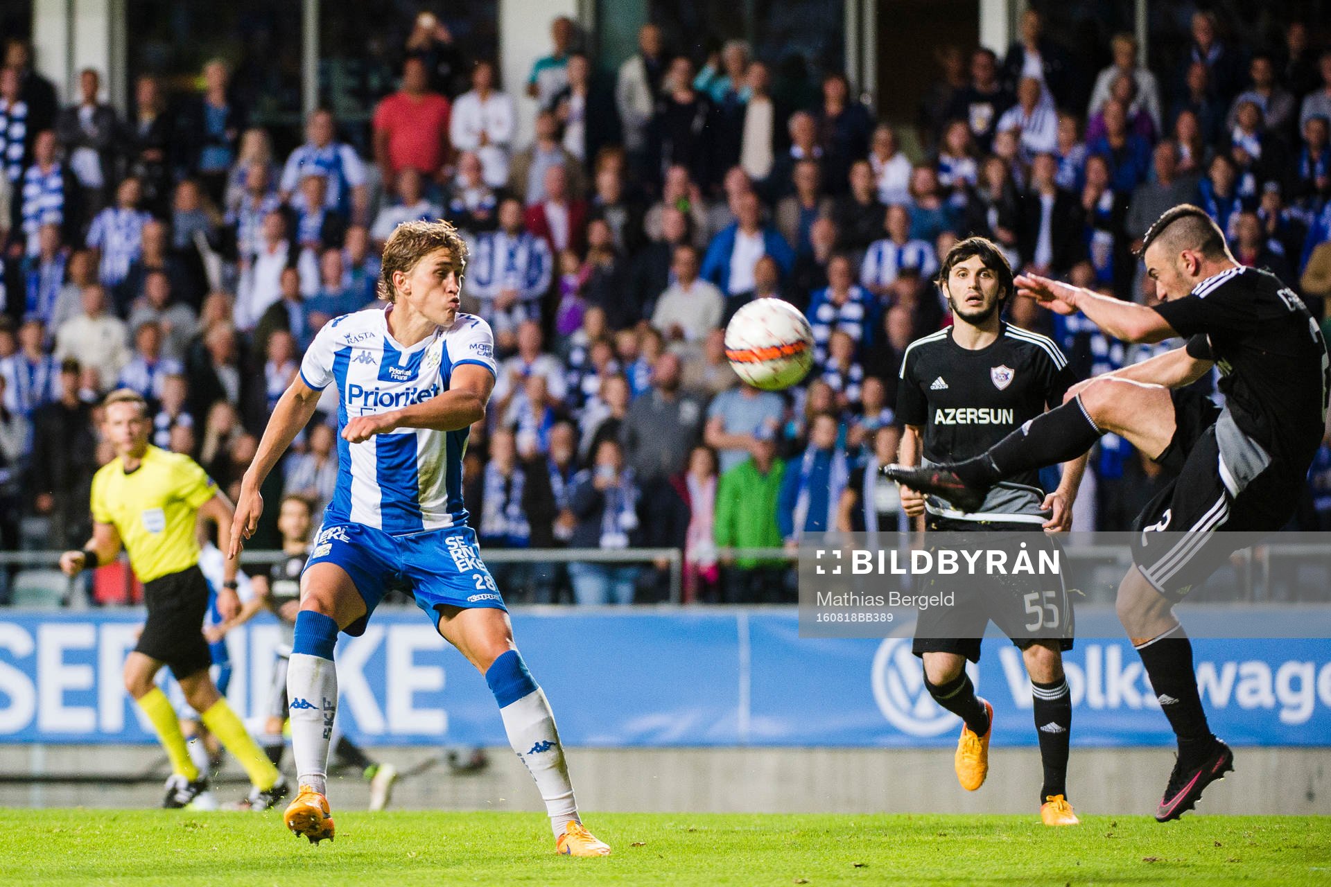 IFK Göteborgs Thomas Rogne och Qarabags Gara Garayev samt