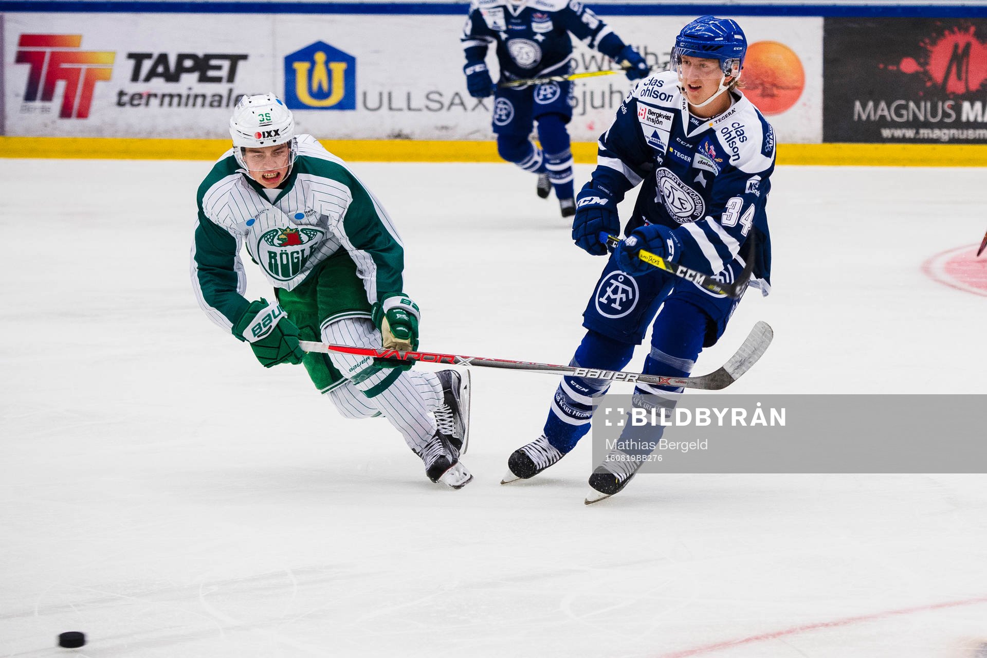 Rögles Filip Karlsson och Leksands Olle Alsing