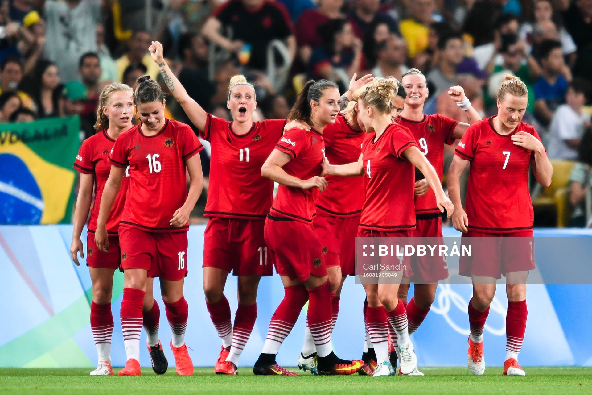 Tysklands spelare jublar