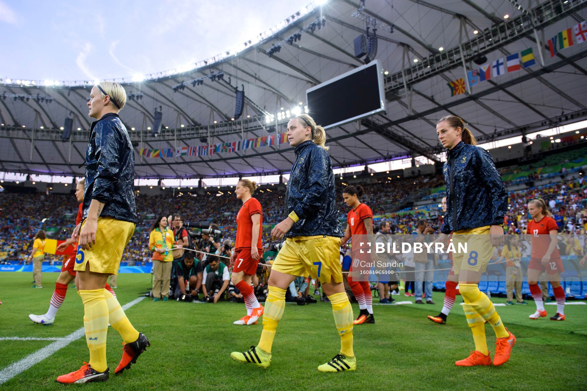 Sveriges Nilla Fischer, Lisa Dahlkvist och Lotta Schelin