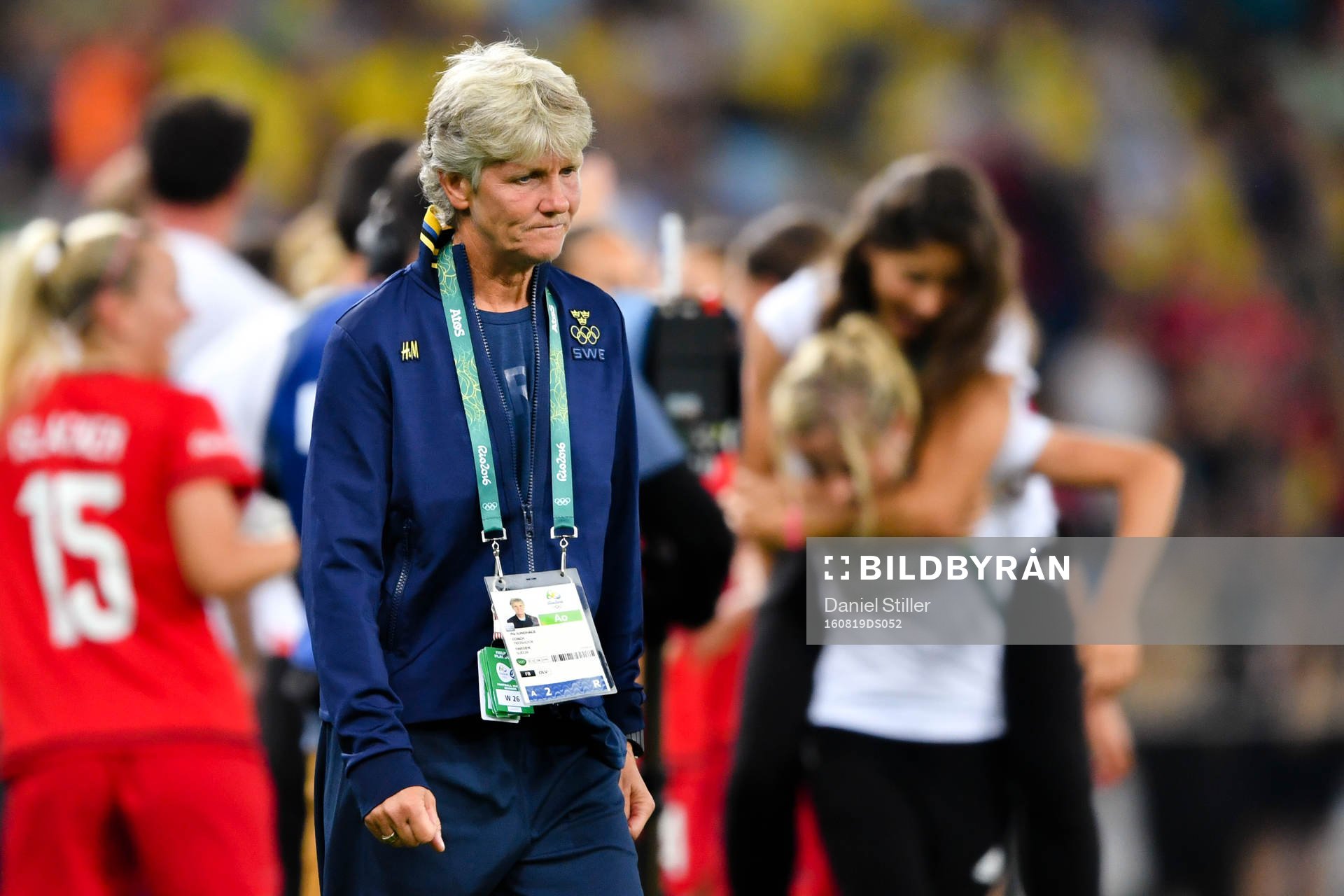 Sveriges förbundskapten Pia Sundhage  deppar