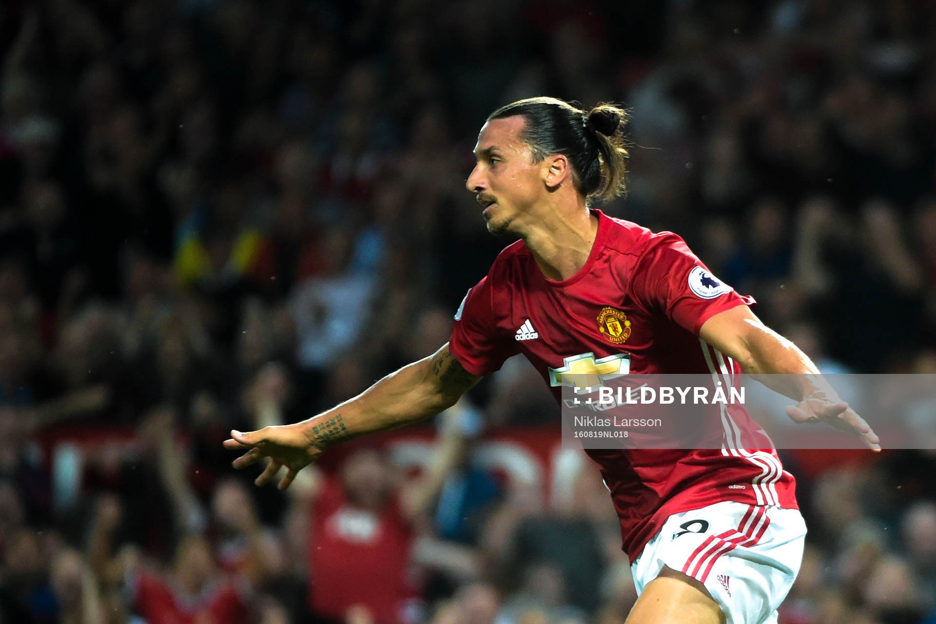 Manchester Uniteds  Zlatan Ibrahimovic jublar