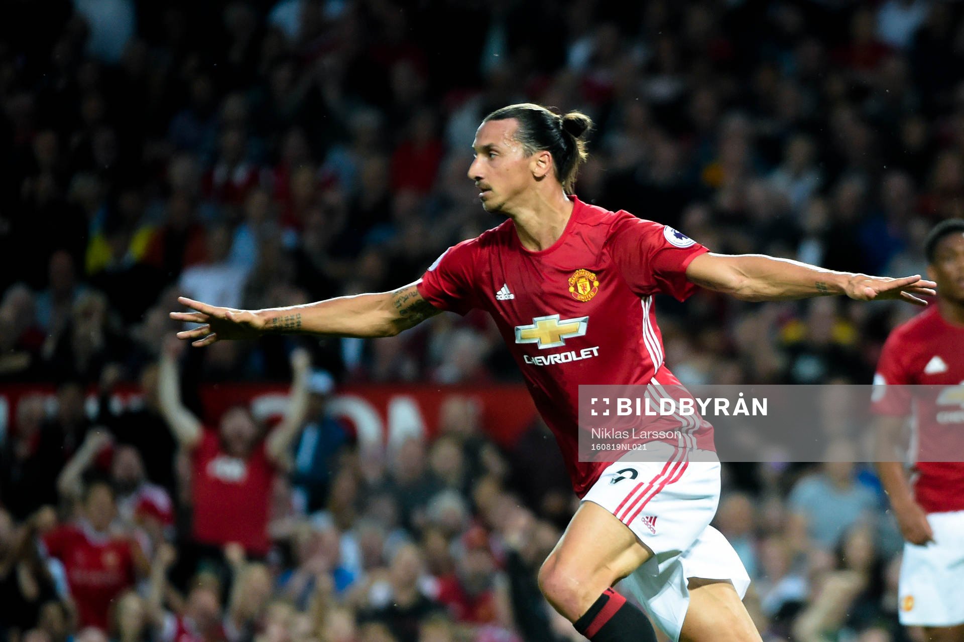 Manchester Uniteds  Zlatan Ibrahimovic jublar