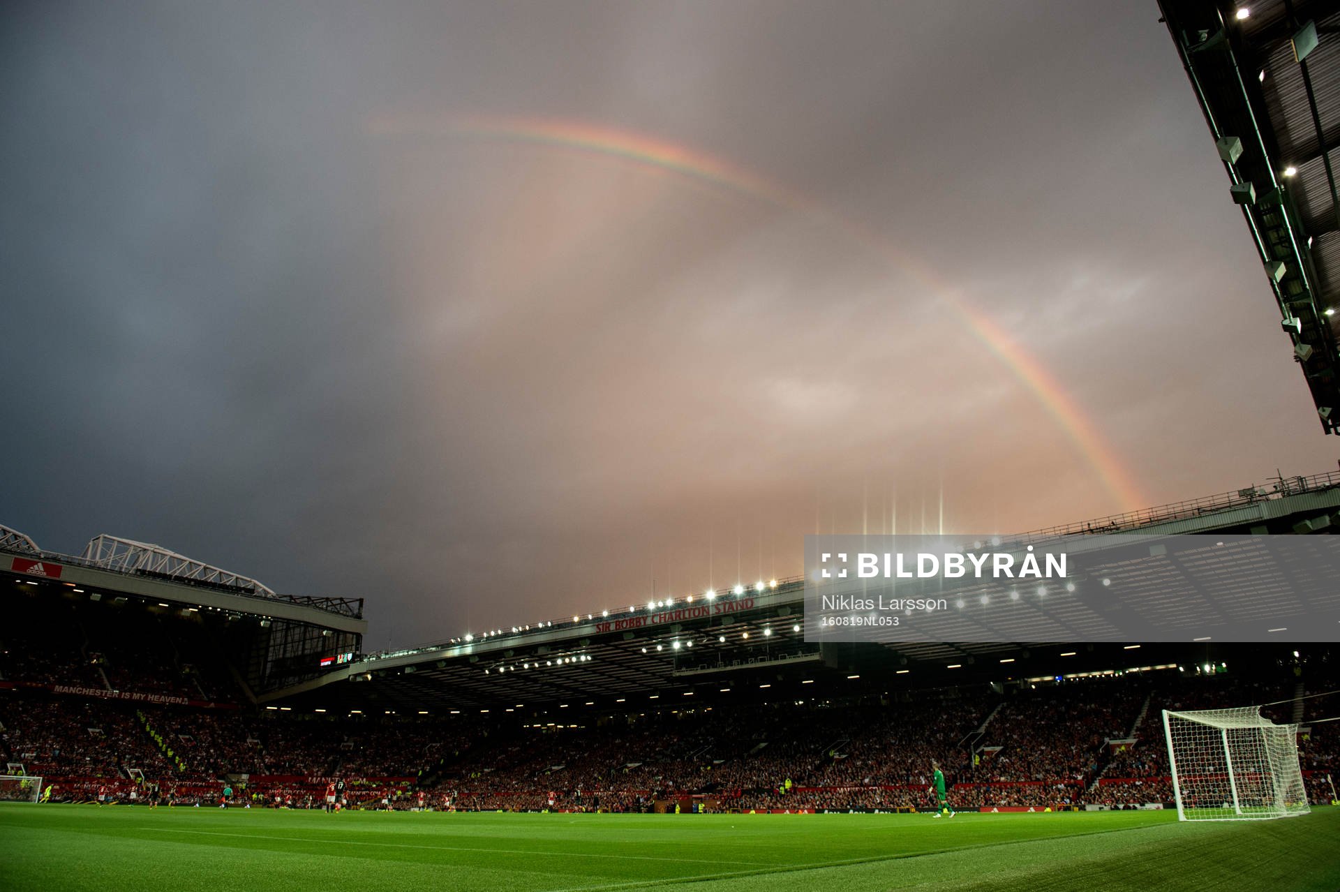 En regnbåge över Old Trafford