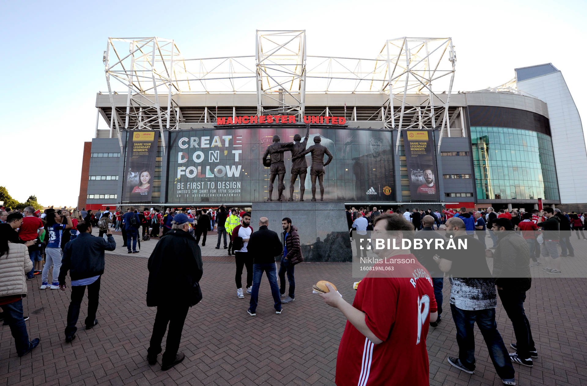 Exteriör av Old Trafford