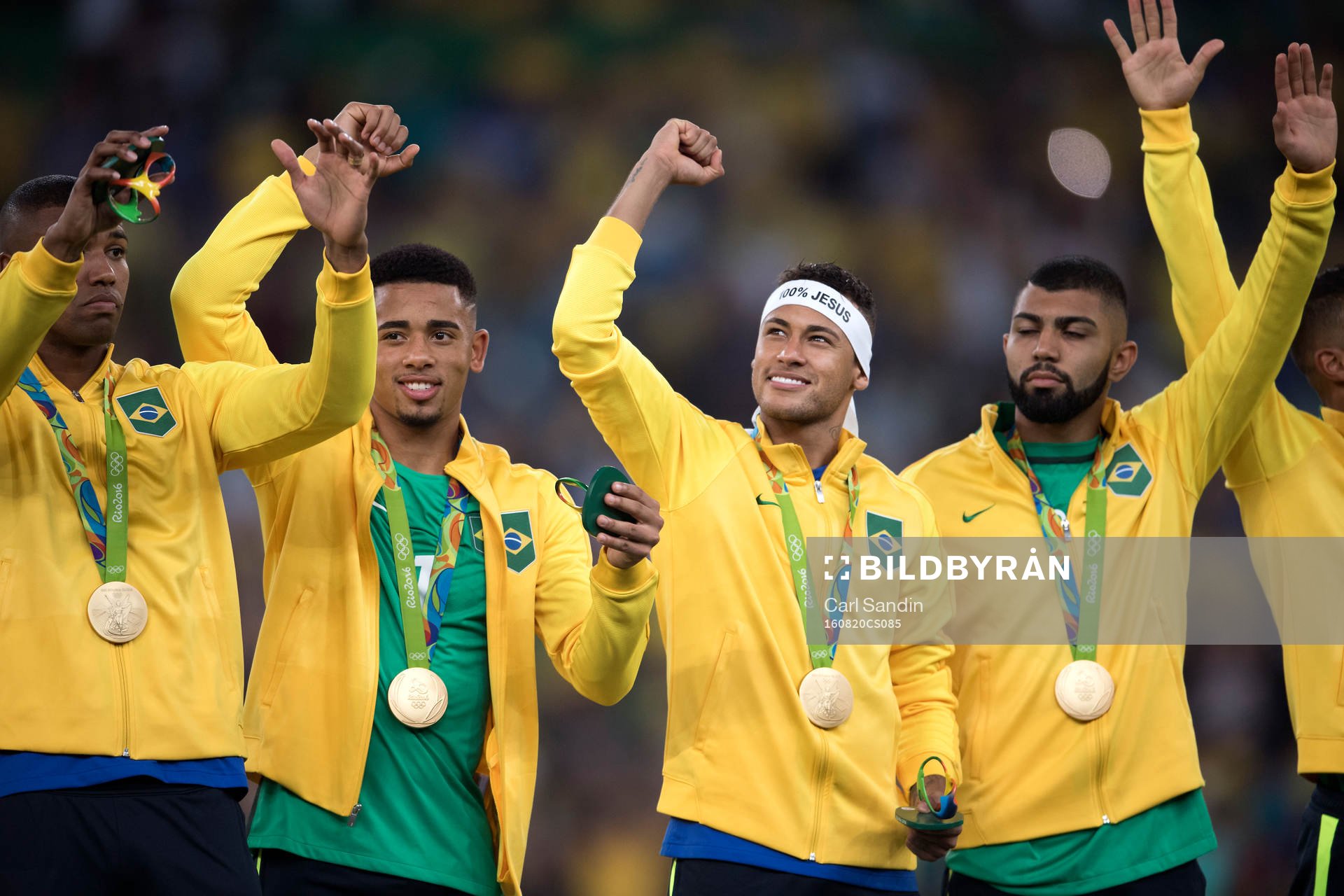 Brasiliens Neymar jublar