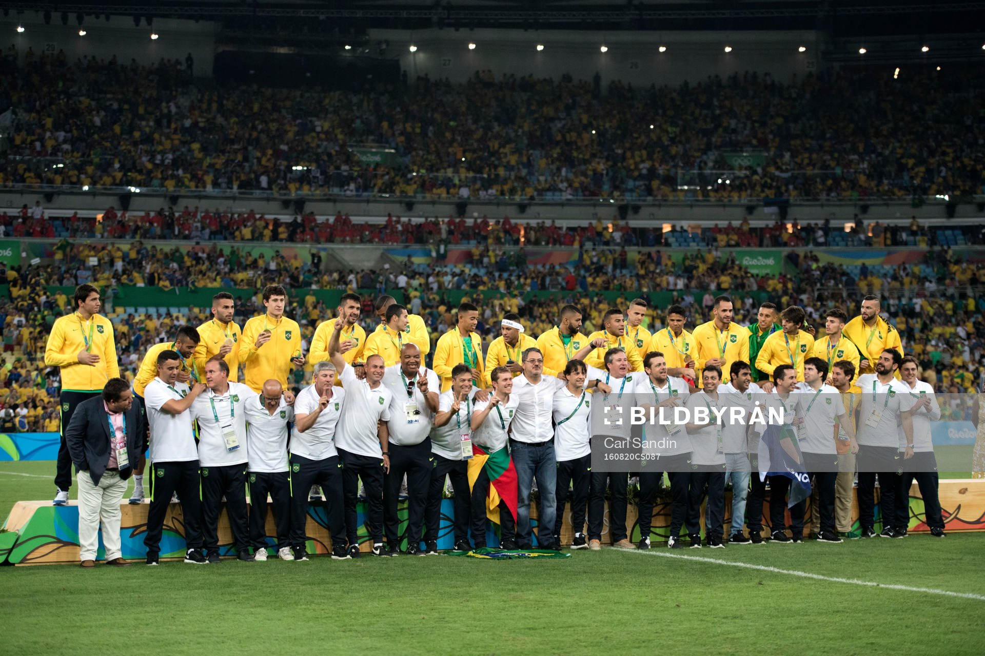 Det brasilianska laget med sina guldmedaljer