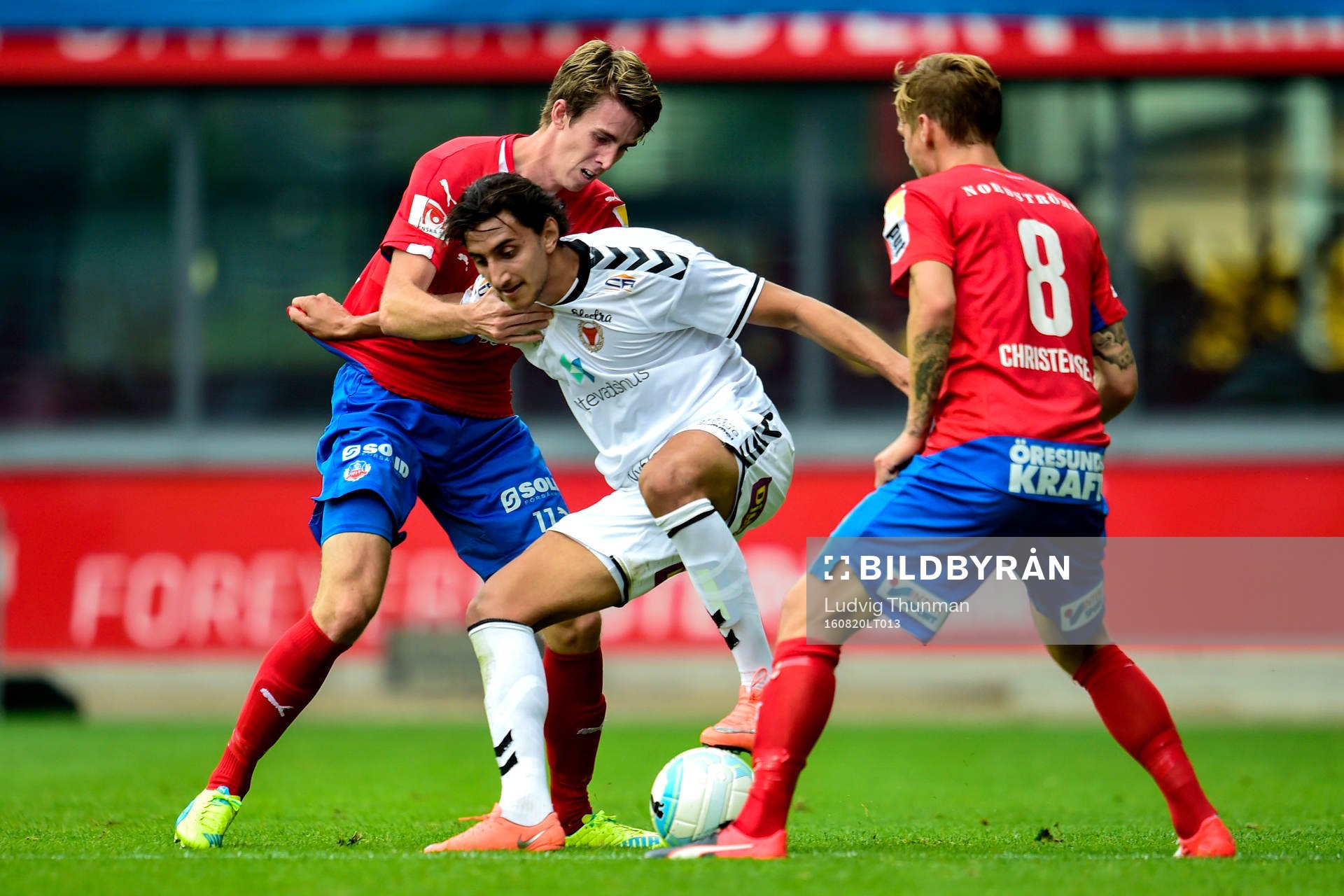 Helsingborgs Adam Eriksson och Martin Christensen och