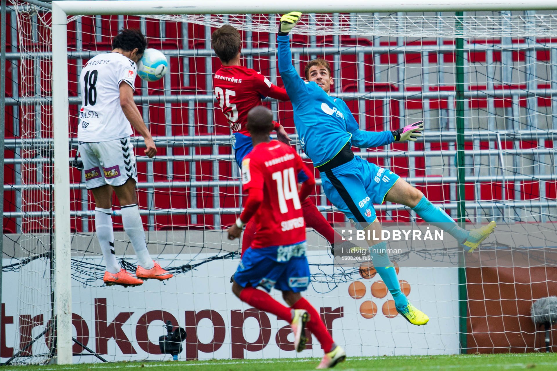 Kalmars Mahmoud Eid jublar gör 0-1 bakom Helsingborgs
