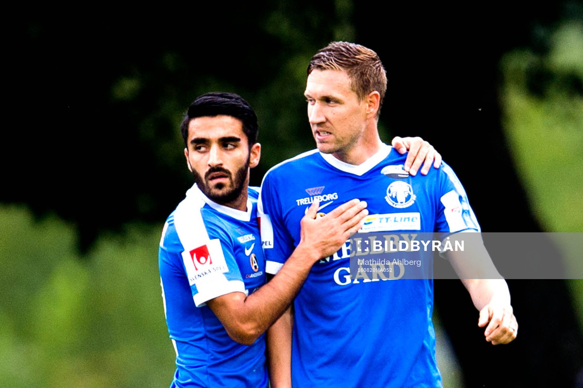 Trelleborgs Noraollah Amiri och Marcus Pode