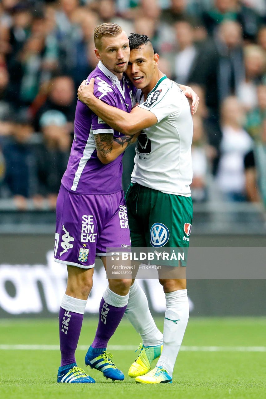 IFK Göteborgs Sebastian Eriksson och Hammarbys Alexssander