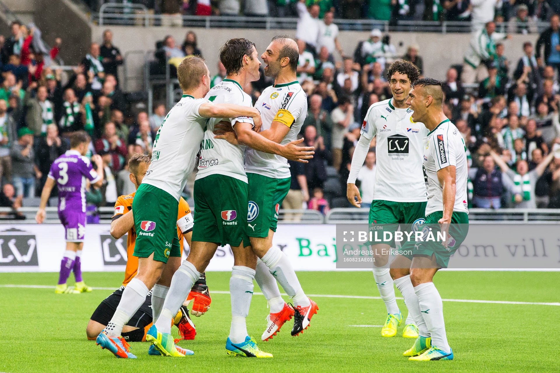 Hammarbys Erik Israelsson, Kennedy Bakircioglu, Romulo
