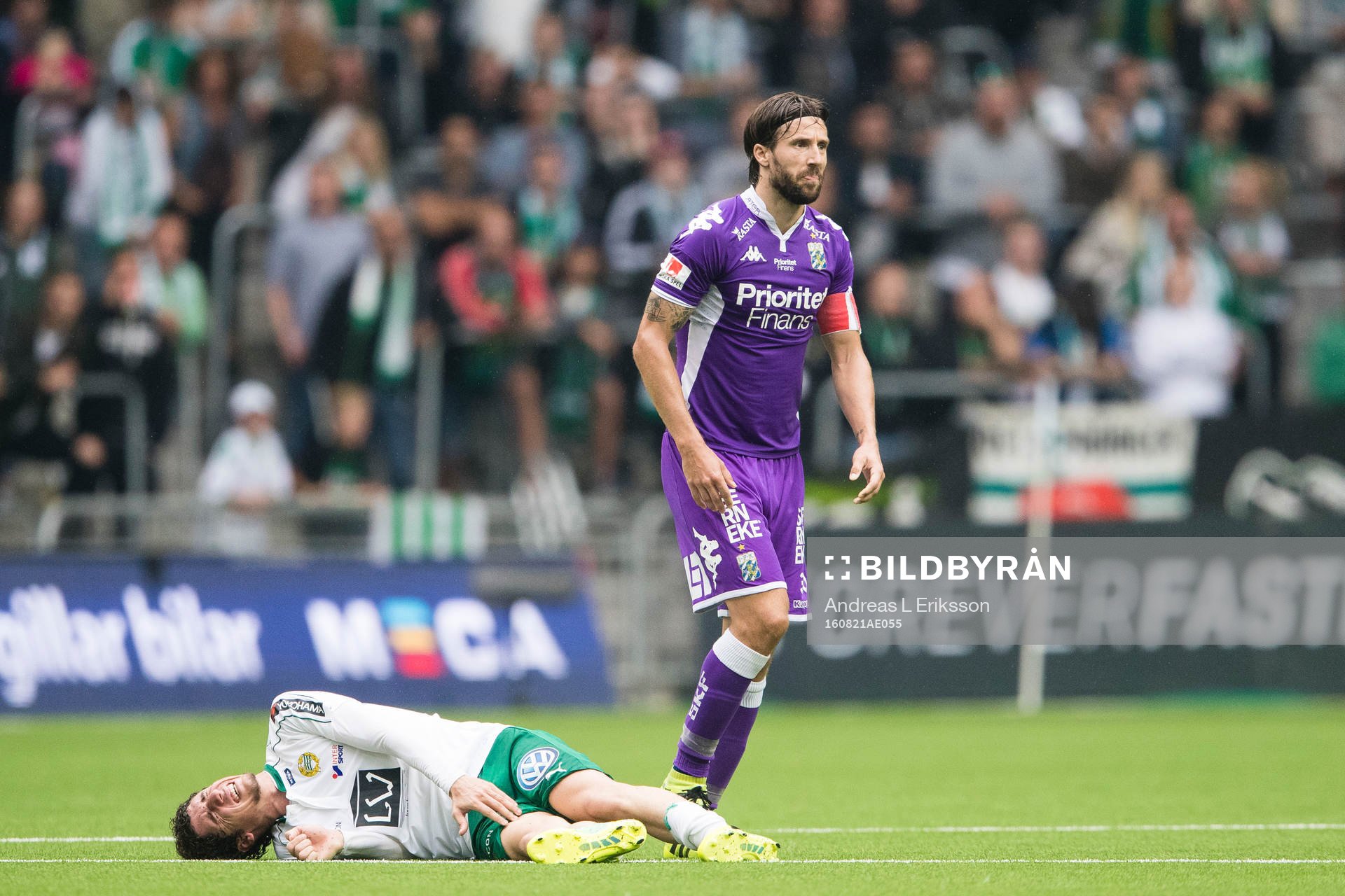 Hammarbys Romulo Cabral Pereira Pinto ligger och har ont