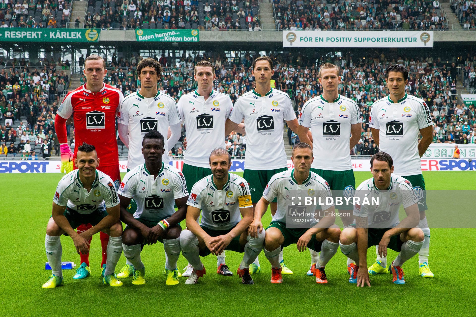 Hammarbys startelva innan fotbollsmatchen i Allsvenskan
