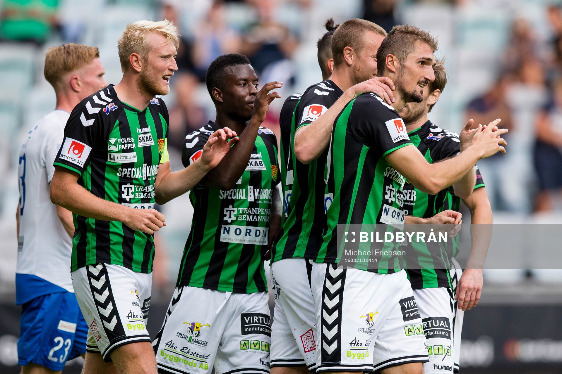 GAIS Dardan Rexhepi jublar ihop med Carl Nyström, Kieron
