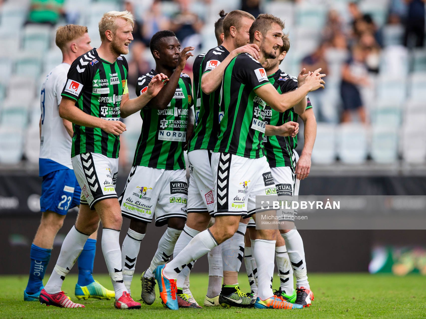 GAIS Dardan Rexhepi jublar ihop med Carl Nyström, Kieron