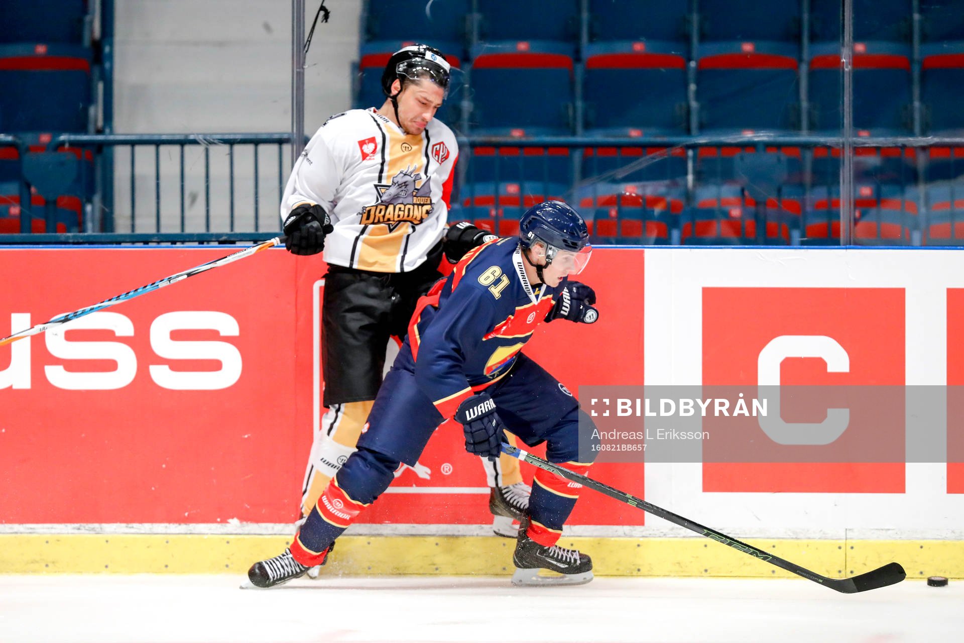 Rouen Dragons Florian Chakiachvili och Djurgårdens Markus
